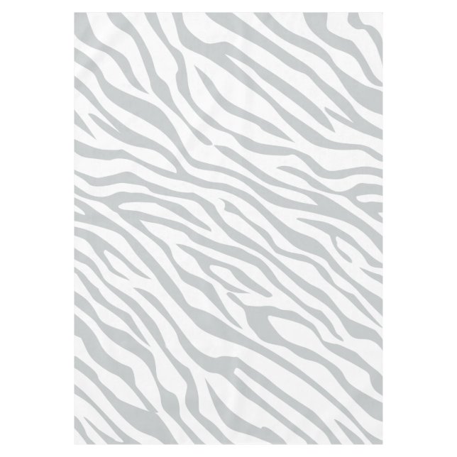 Magic Zebra Stripes Click to Customise Grey Colour Tablecloth (Front)