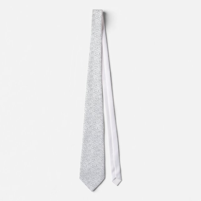 Magic Zebra Stripes Click to Customise Grey Colour Tie (Front)