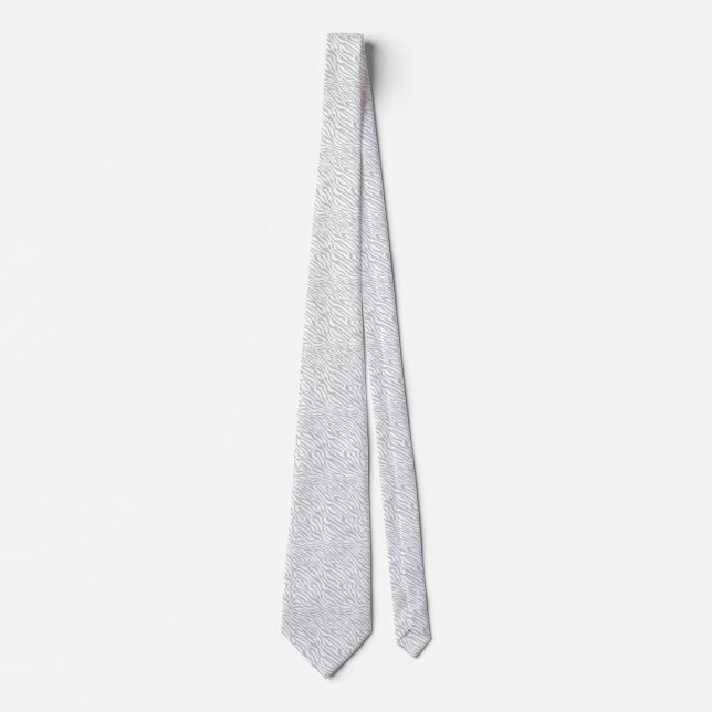 Magic Zebra Stripes Click to Customise Grey Colour Tie (Front)