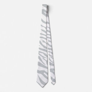 Magic Zebra Stripes Click to Customise Grey Colour Tie