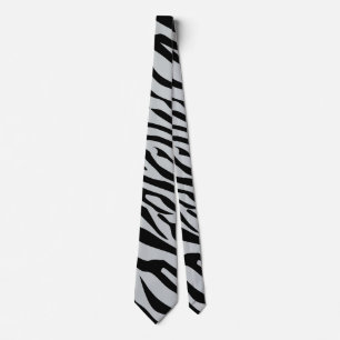 Magic Zebra Stripes Click to Customise Grey Colour Tie
