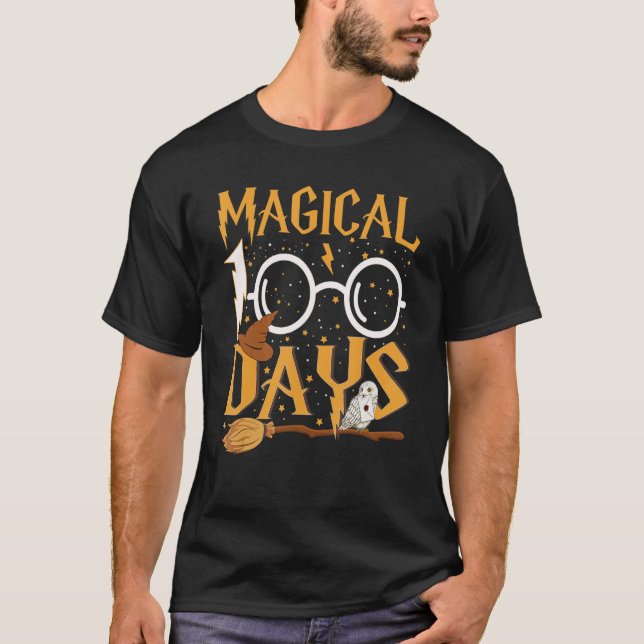 Magical 100 Days Of School Funny 100th Day Teacher T-Shirt (Front)