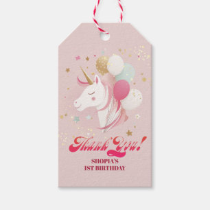 Magical 1st Birthday Unicorn Gift Tags