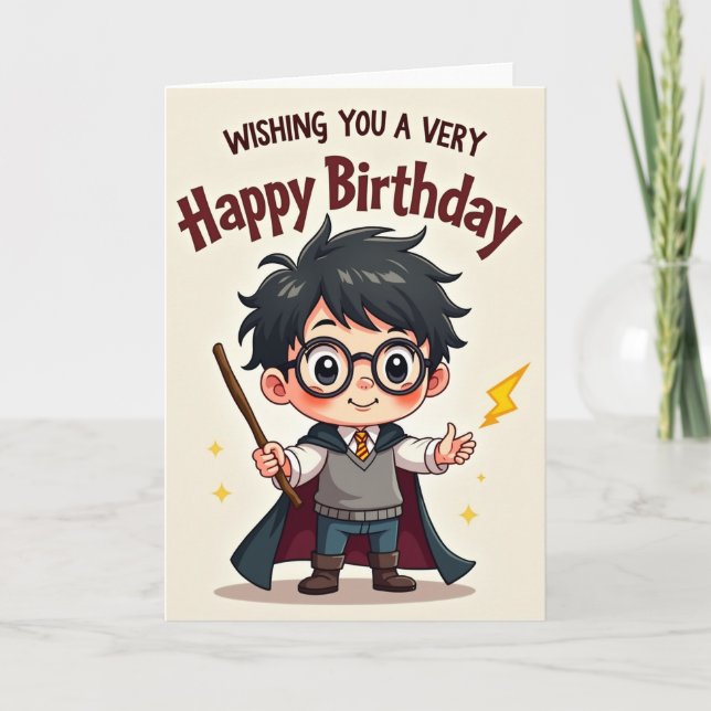 Magical Academic Birthday Card (Front)