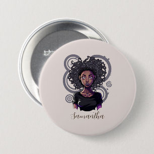 Magical Afro Woman 7.5 Cm Round Badge