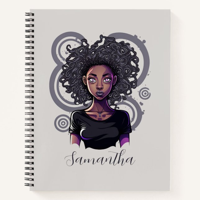 Magical Afro Woman Notebook (Front)