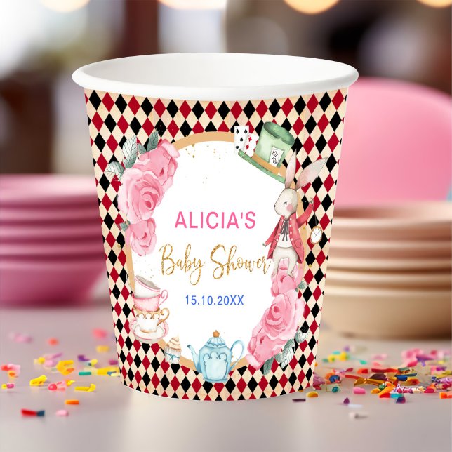 Magical Alice in Wonderland Baby Shower Tea Party Paper Cups (Creator Uploaded)