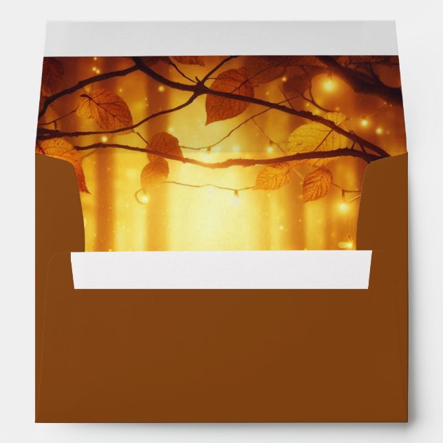 Magical Amber Forest Fairytale Wedding  Envelope (Back (Bottom))