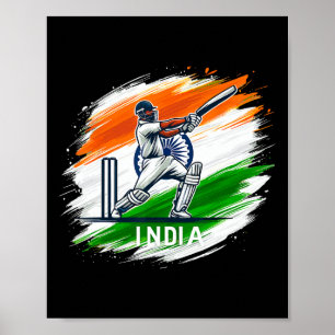 Magical And Funny Cricket Lover Gifts India Cricke Poster