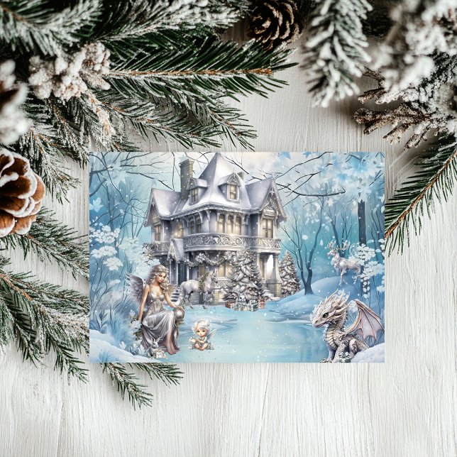 Magical and Whimsical Christmas Fairy Holiday Card (Creator Uploaded)
