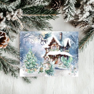 Magical and Whimsical Christmas Fairy Holiday Card