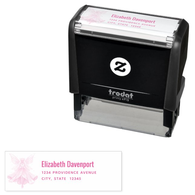 Magical Angel Fairy Fantasy Theme Address Self-inking Stamp (In Situ)