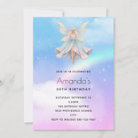 Magical Angel Fairy Pastel Colors Birthday