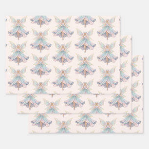 Magical Angel Fairy Pastel Colors Pattern Wrapping Paper Sheet