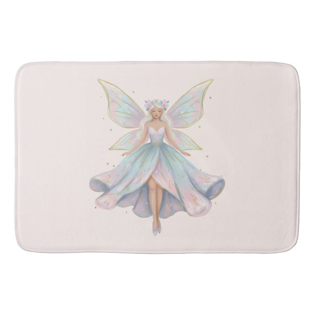 Magical Angel Fairy Pastel Colours Bath Mat (Front)
