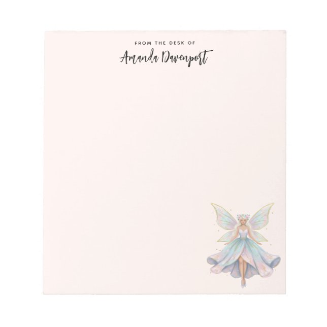 Magical Angel Fairy Pastel Colours Notepad (Front)