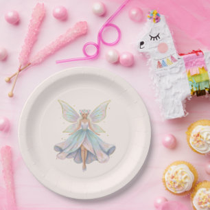 Magical Angel Fairy Pastel Colours Paper Plate