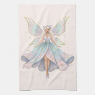Magical Angel Fairy Pastel Colours Tea Towel