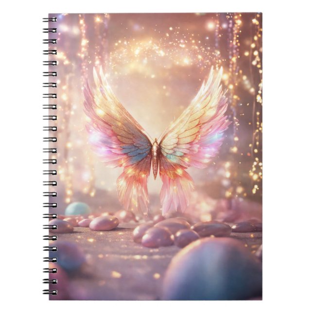 Magical Angel Wings Glitter Notebook (Front)