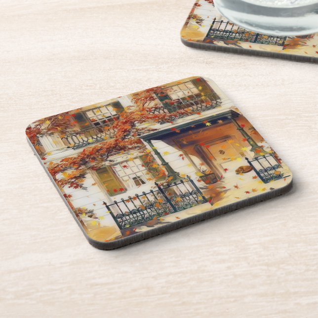 Magical Autumn House Coaster (Left Side)