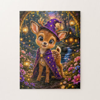 Magical Baby Deer Wizard Jigsaw Puzzle