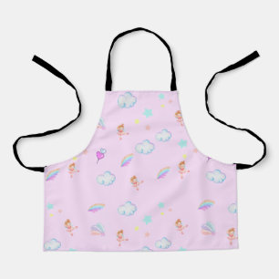 Magical Ballet rainbow gradient birthday party kid Apron