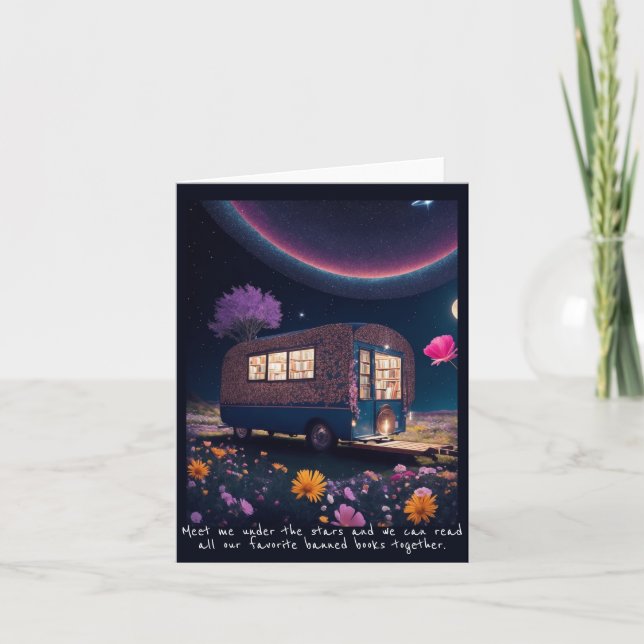 Magical Banned Bookmobile Note Card (Front)