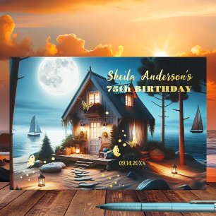 Magical Beach House Dream Birthday Real Foil  Guest Book