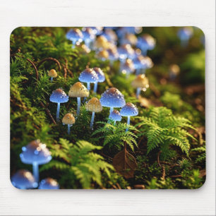 Magical Bioluminescent Fungi - Deep Forest Mouse Pad