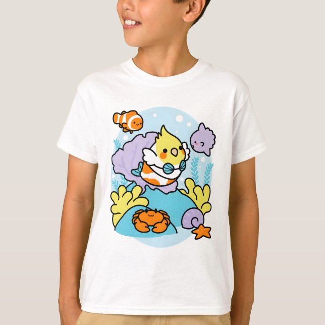 Magical Bird Scooty the Mermaid - Merbird T-Shirt (Front)