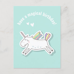 Magical Birthday - Cute Kids Unicorn  Card