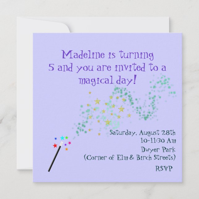 Magical Birthday Invitation (Front)