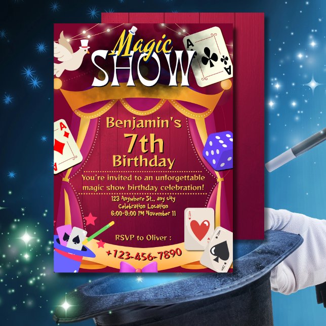 Magical Birthday Party Invitation for Kids Theme (Creator Uploaded)