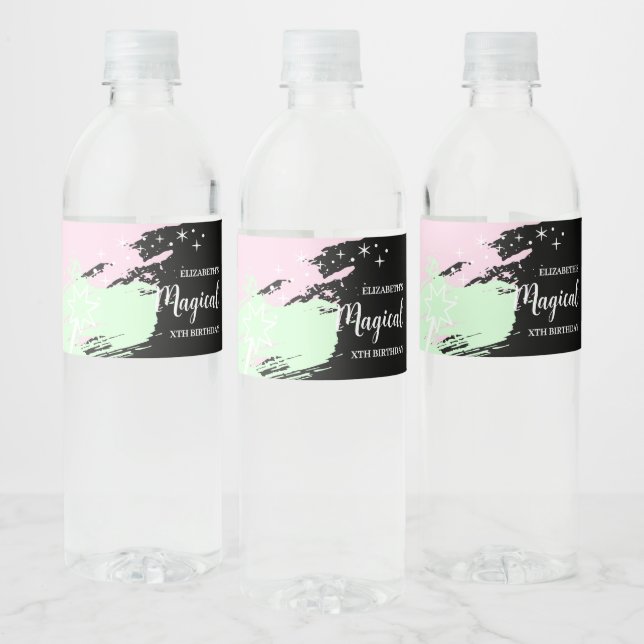 Magical Birthday Water Bottle Label (Bottles)