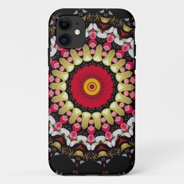 Magical Black and Red Mandala Case-Mate iPhone Case (Back)