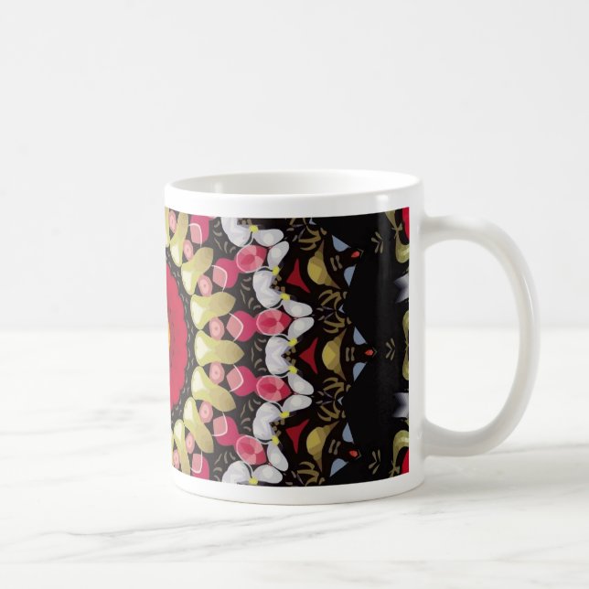 Magical Black and Red Mandala Coffee Mug (Right)