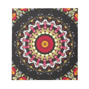Magical Black and Red Mandala Notepad