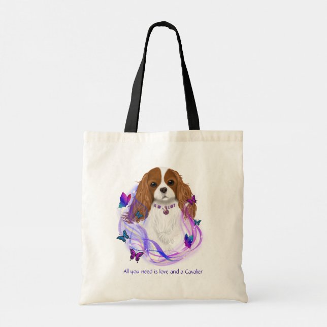Magical Blenheim Cavalier King Charles Spaniel   Tote Bag (Back)