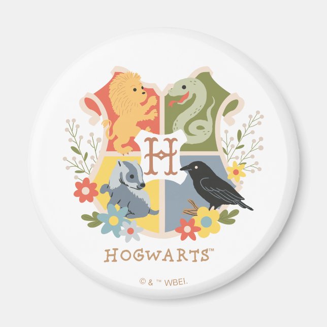 Magical Blooms HOGWARTS™ Crest Magnet (Front)