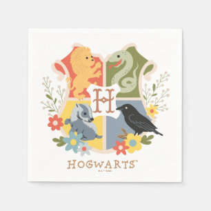 Magical Blooms HOGWARTS™ Crest Napkin