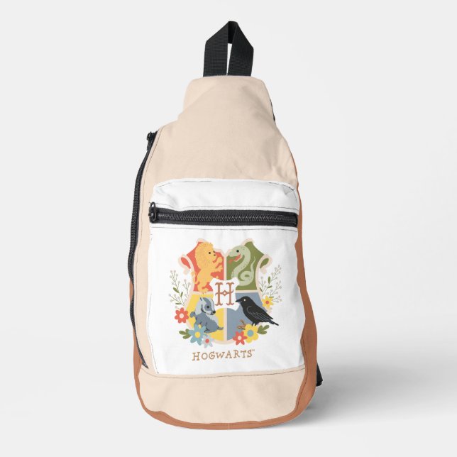 Magical Blooms HOGWARTS™ Crest Sling Bag (Front)
