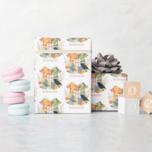 Magical Blooms HOGWARTS™ Crest Wrapping Paper