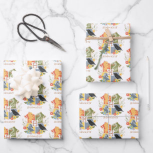 Magical Blooms HOGWARTS™ Crest Wrapping Paper Sheet