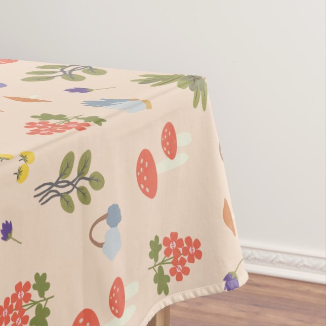Magical Blooms Mandrake Pattern Tablecloth (In Situ)