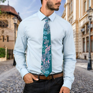 Magical Blooms Personalise Monogram Tie
