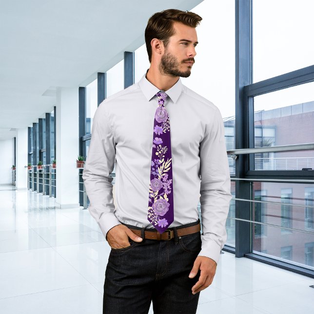 Magical Blooms Personalise Monogram Tie (Creator Uploaded)