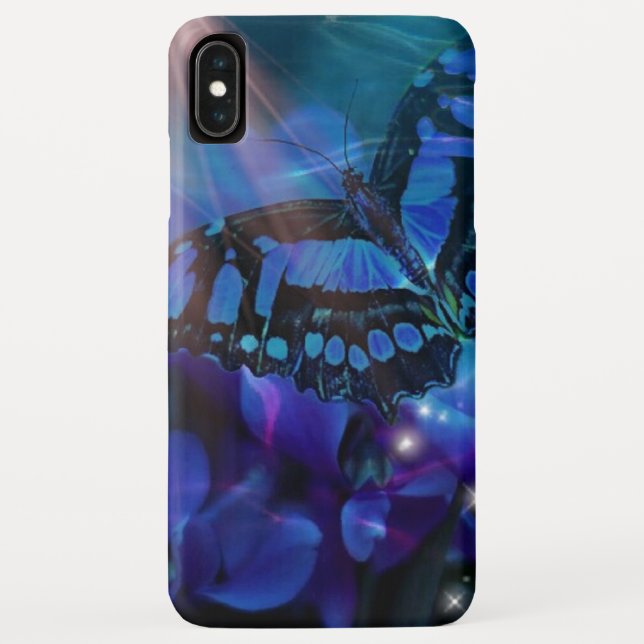 Magical Blue Butterfly Case-Mate iPhone Case (Back)