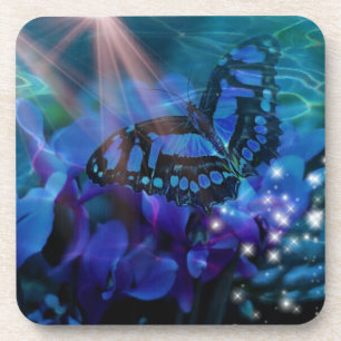 Magical Blue Butterfly Coaster