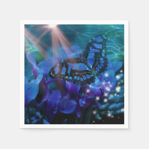 Magical Blue Butterfly Napkin