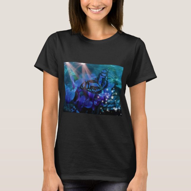 Magical Blue Butterfly T-Shirt (Front)